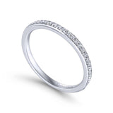 Gabriel & Co. 14k White Gold Contemporary Anniversary Wedding Band