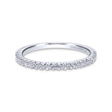 Gabriel & Co. 14k White Gold Contemporary Anniversary Wedding Band