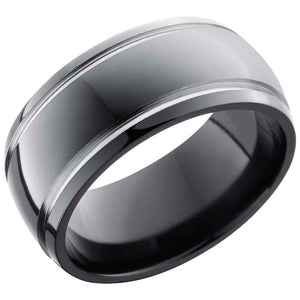 Lashbrook Black Zirconium 10mm Men's Wedding Band