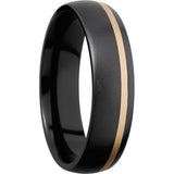 Lashbrook Black & Yellow Zirconium 6mm Men's Wedding Band