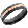 Lashbrook Black & Rose Zirconium Men's Wedding Band