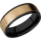 Lashbrook Black & Yellow Zirconium 7mm Men's Wedding Band