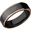 Lashbrook Black & Rose Zirconium 7mm Men's Wedding Band