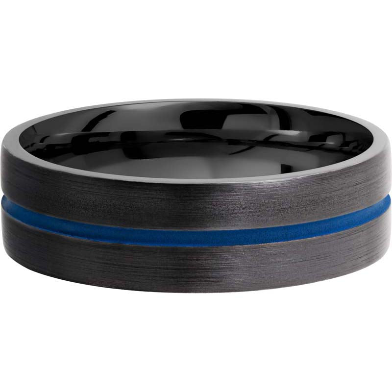 Lashbrook Black Zirconium 7mm Men's Wedding Band