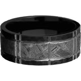 Lashbrook Black Zirconium Meteorite 8mm Men's Wedding Band