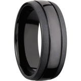 Lashbrook Black Zirconium 8mm Men's Wedding Band