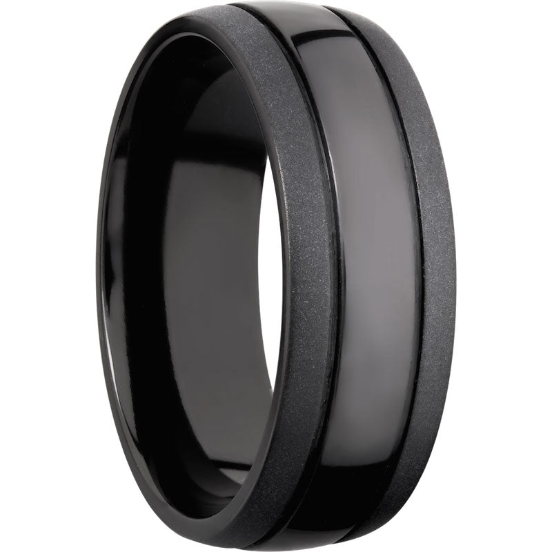 Lashbrook Black Zirconium 8mm Men's Wedding Band