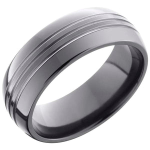 Lashbrook Black Zirconium 8mm Men's Wedding Band