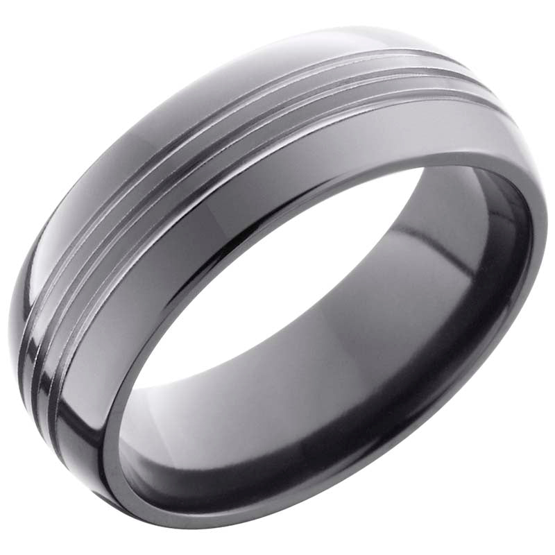 Lashbrook Black Zirconium 8mm Men's Wedding Band