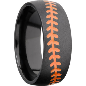 Lashbrook Black Zirconium 8mm Men's Wedding Band