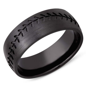 Lashbrook Black Zirconium 8mm Men's Wedding Band