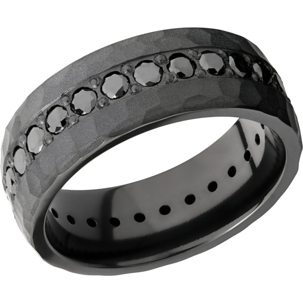 Lashbrook Black Zirconium Diamond 8mm Men's Wedding Band