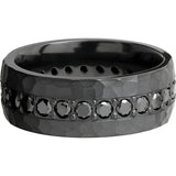 Lashbrook Black Zirconium Diamond 8mm Men's Wedding Band