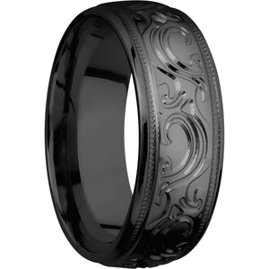 Lashbrook Black Zirconium 8mm Men's Wedding Band