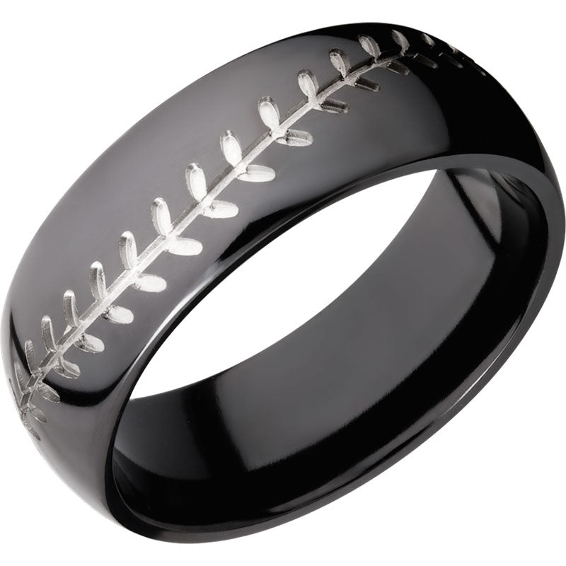 Lashbrook Black Zirconium 8mm Men's Wedding Band