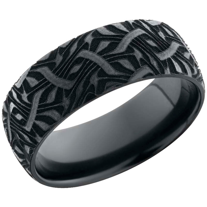 Lashbrook Black Zirconium 8mm Men's Wedding Band