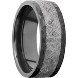 Lashbrook Black Zirconium Meteorite 8mm Men's Wedding Band