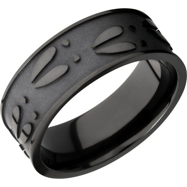 Lashbrook Black Zirconium 8mm Men's Wedding Band