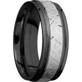 Lashbrook Black Zirconium Meteorite 8mm Men's Wedding Band