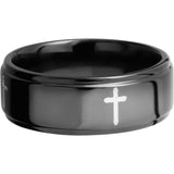 Lashbrook Black Zirconium 8mm Men's Wedding Band