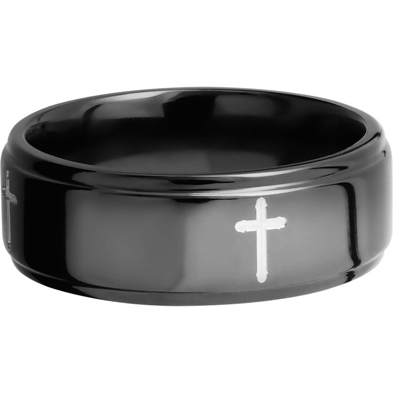 Lashbrook Black Zirconium 8mm Men's Wedding Band