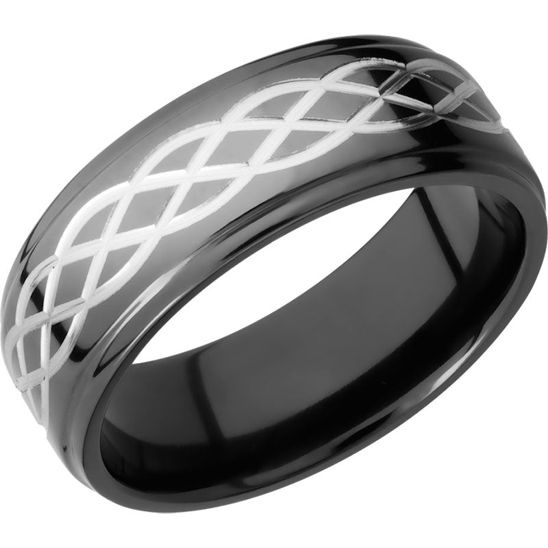 Lashbrook Black Zirconium 8mm Men's Wedding Band