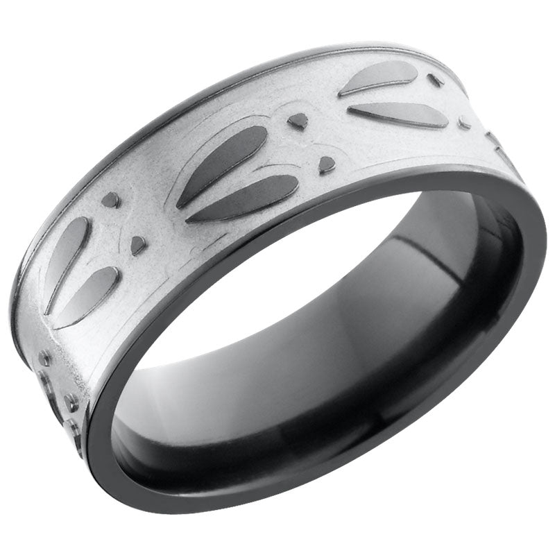 Lashbrook Black Zirconium 8mm Men's Wedding Band