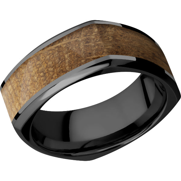 Lashbrook Black Zirconium 8mm Men's Wedding Band