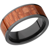 Lashbrook Black Zirconium Hardwood 8mm Men's Wedding Band