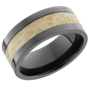 Lashbrook Black Zirconium Hardwood 9mm Men's Wedding Band