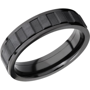 Lashbrook Black Zirconium 6mm Men's Wedding Band