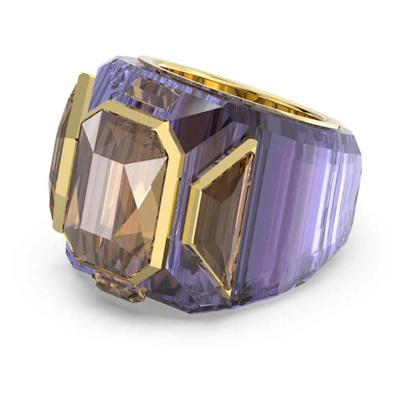 Swarovski Chroma Cocktail Ring, Purple, Gold-Tone Plated