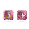 Swarovski Ortyx Stud Earrings, Pyramid Cut, Pink, Gold-Tone Plated