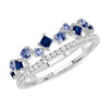 Uneek Blue Sapphire Diamond Fashion Ring