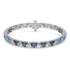 Swarovski Ortyx Bracelet, Triangle Cut, Blue, Rhodium Plated