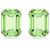 Swarovski Millenia Stud Earrings, Octagon Cut, Green, Gold-Tone Plated