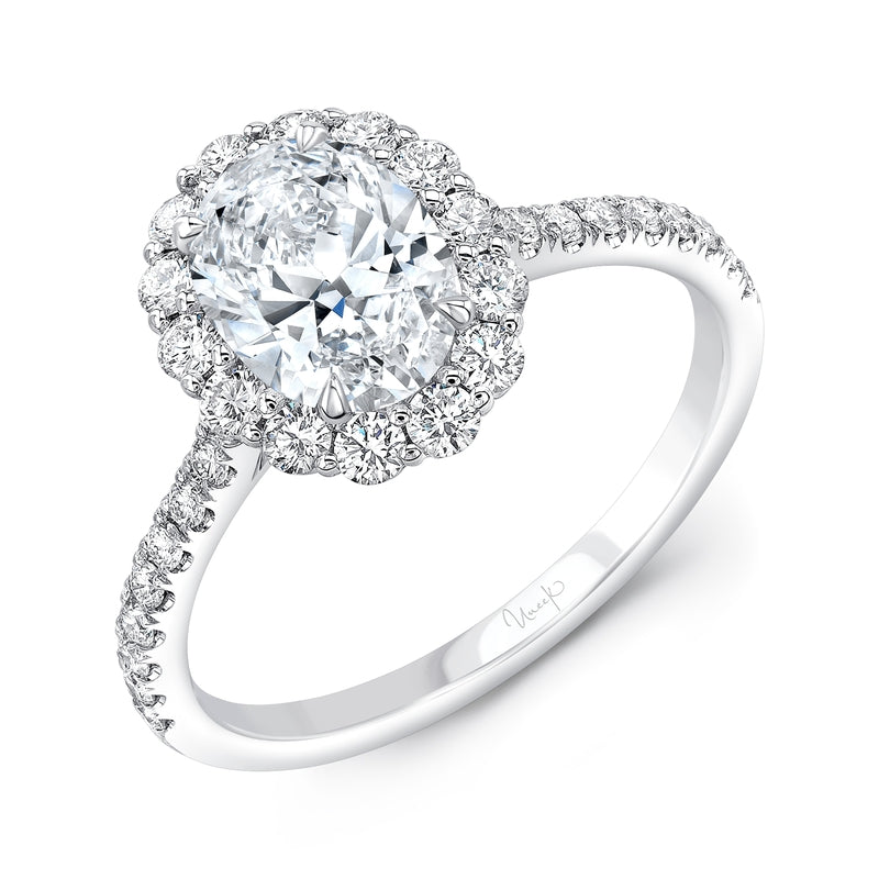 Uneek Oval Diamond Engagement Ring