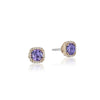 Tacori Petite Pave Frame Earrings featuring Amethyst