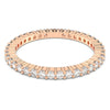 Swarovski Vittore Ring, Round Cut, White, Rose Gold-Tone Plated